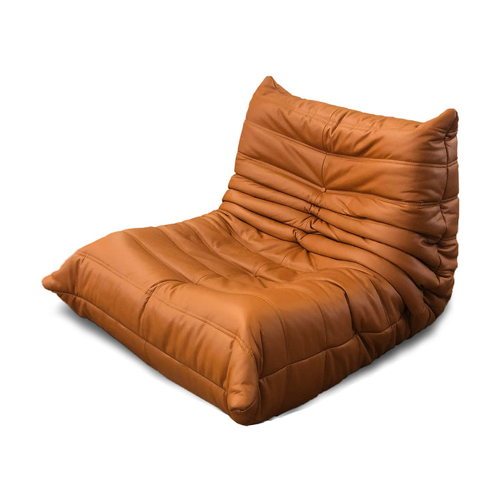 Lazy Lounger Sectional - Leather-FAS REPRO-FYS0531BRN-Lounge Chair-2-France and Son