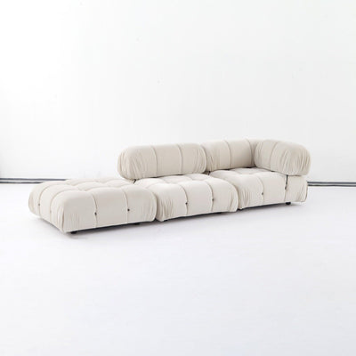 Bellini Modular Sofa Parts - Velvet-France & Son-FYS0761LIVORY-SectionalsLeft Arm Part (When Facing)-4-France and Son