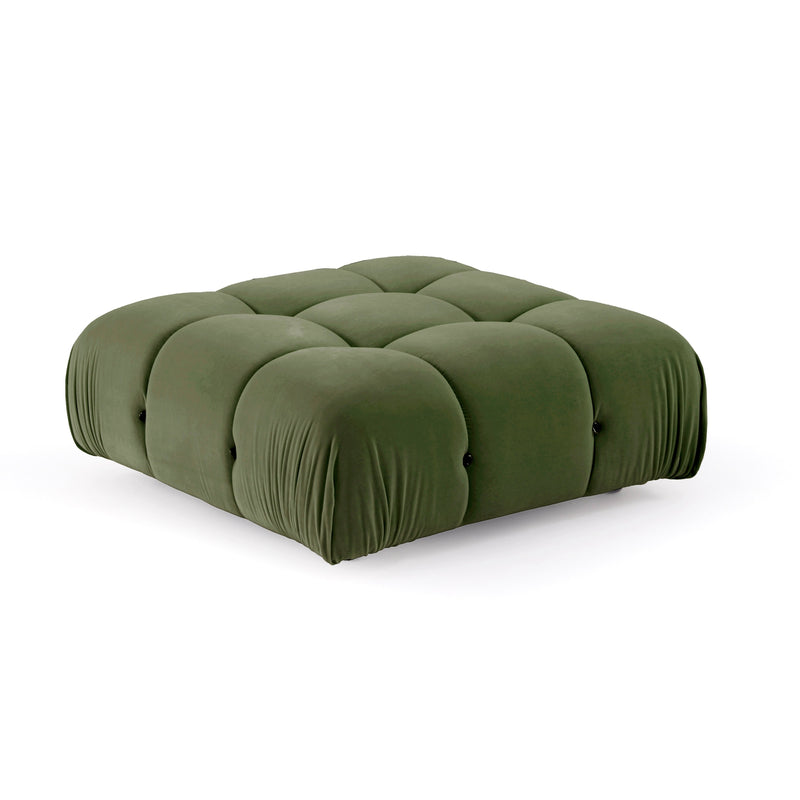 Bellini Modular Sofa Parts - Velvet-France & Son-FYS0763GREEN-SectionalsGreen-Ottoman-18-France and Son