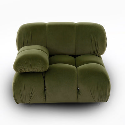 Bellini Modular Sofa Parts - Velvet-France & Son-FYS0761LGREEN-SectionalsGreen-Left Arm Part (When Facing)-16-France and Son