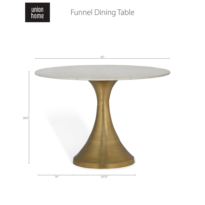 Funnel Dining Table – White-Union Home Furniture-UNION-DIN00136-Dining Tables-4-France and Son