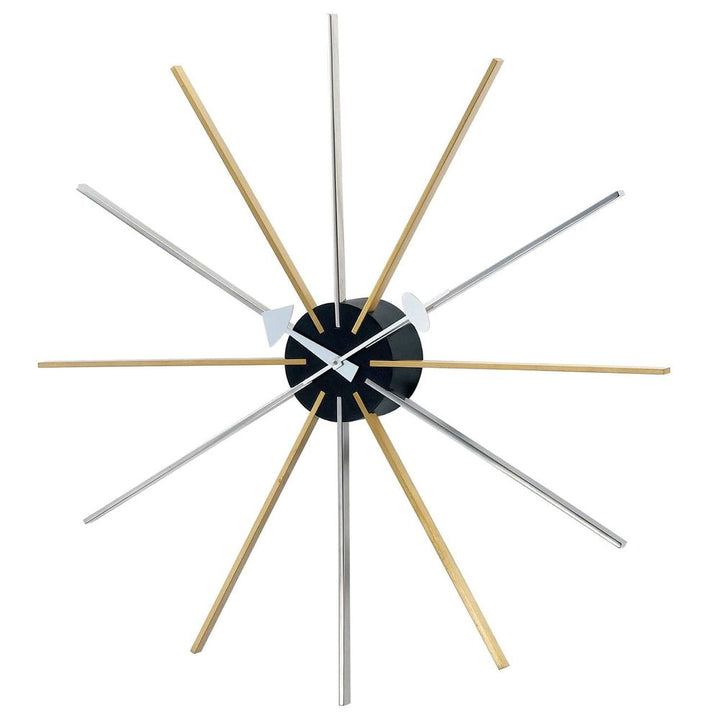 Star Clock - Brass and Silver