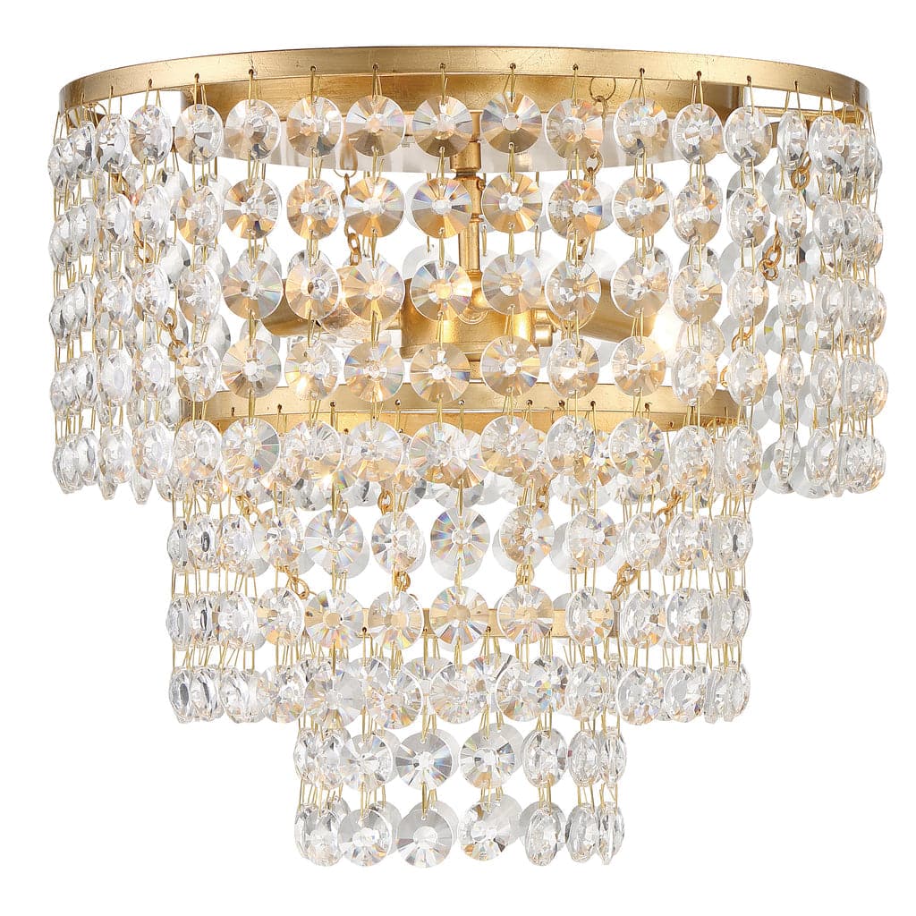 Gabrielle 3 Light Ceiling Mount-Crystorama Lighting Company-CRYSTO-GAB-B7303-GA-Flush MountsAntique Gold-1-France and Son