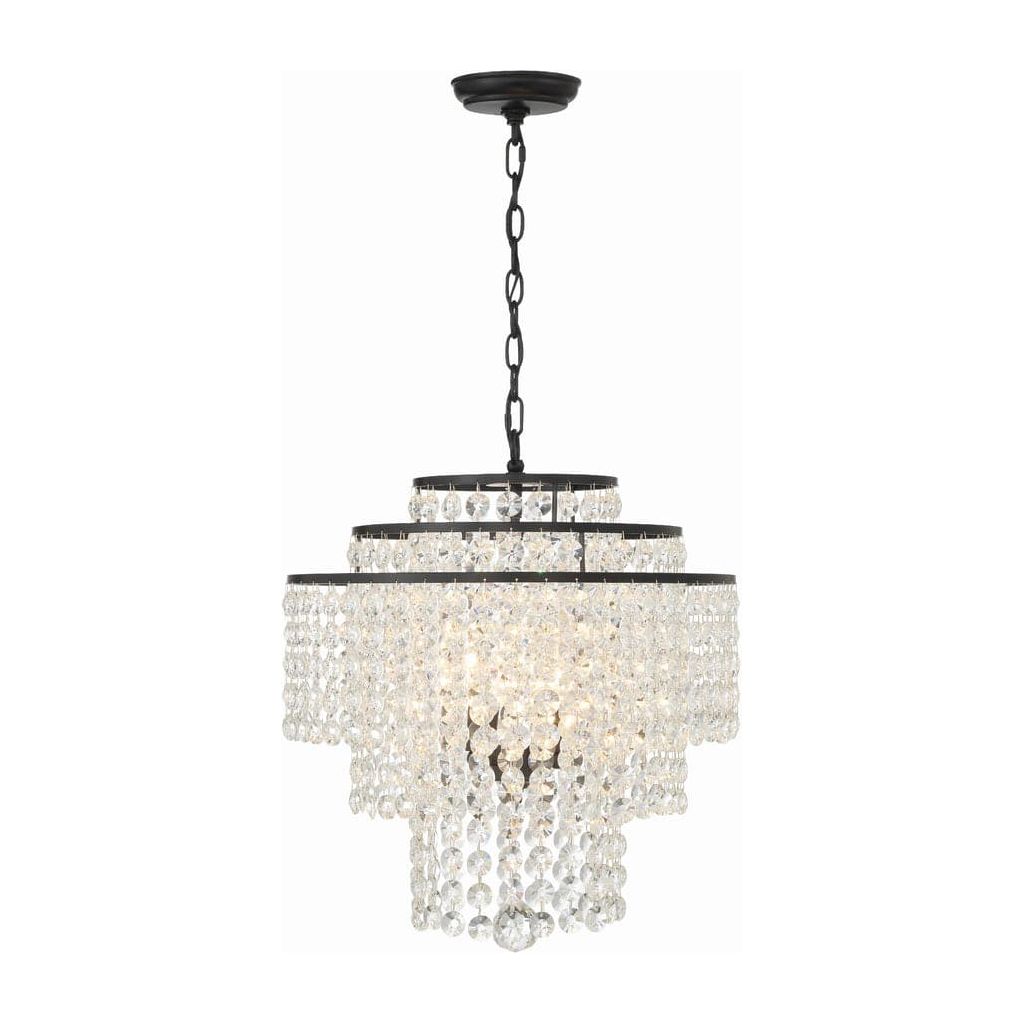 Gabrielle 4 Light Chandelier-Crystorama Lighting Company-CRYSTO-GAB-B7304-MK-ChandeliersMatte Black-2-France and Son