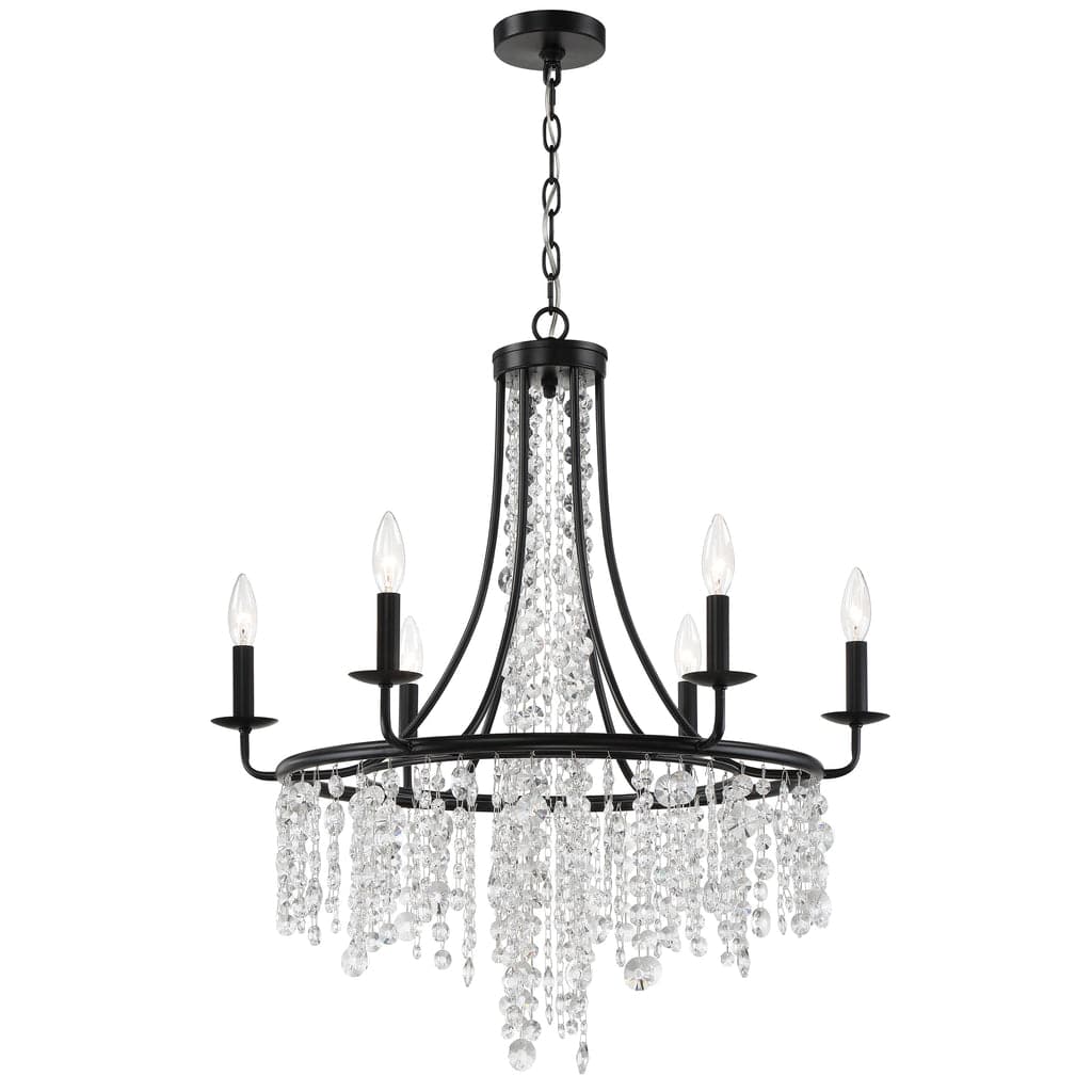 Gabrielle 6 Light Chandelier-Crystorama Lighting Company-CRYSTO-GAB-B7306-MK-Chandeliers-1-France and Son