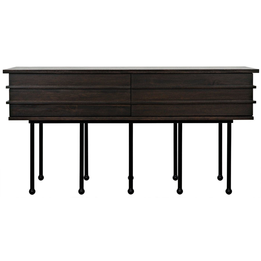 Oliver Console - Ebony Walnut-Noir-NOIR-GCON355EB-Media Storage / TV Stands-1-France and Son