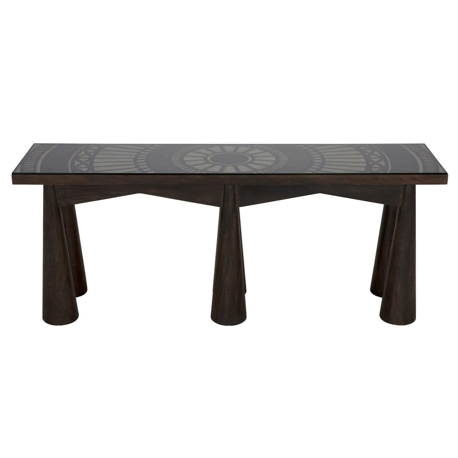 Tutankhamun Console - Ebony Walnut-Noir-NOIR-GCON408EB-Console Tables-1-France and Son