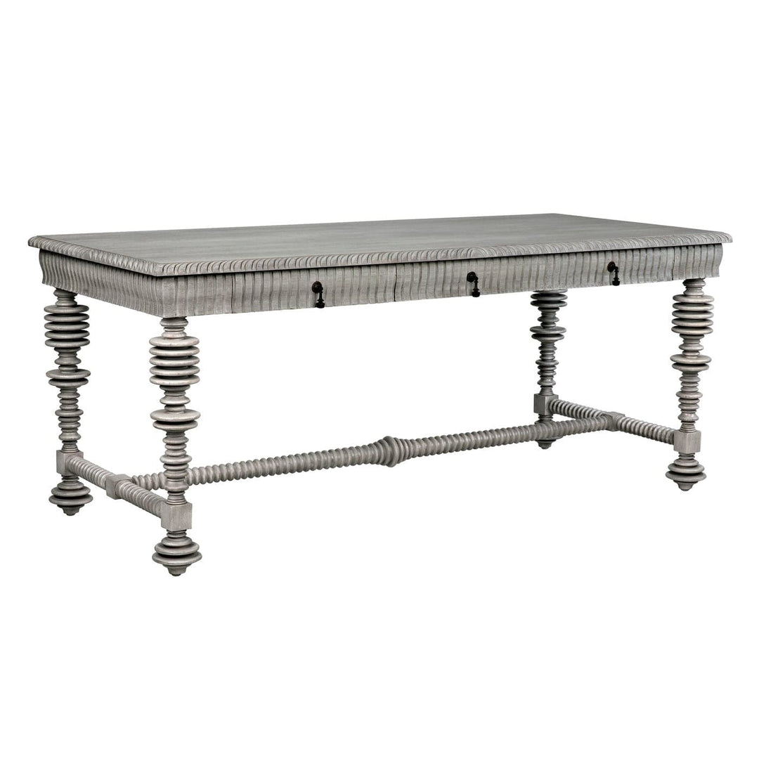 Portuguese Desk Large-Noir-NOIR-GDES115DGR-DesksDistressed Grey-1-France and Son