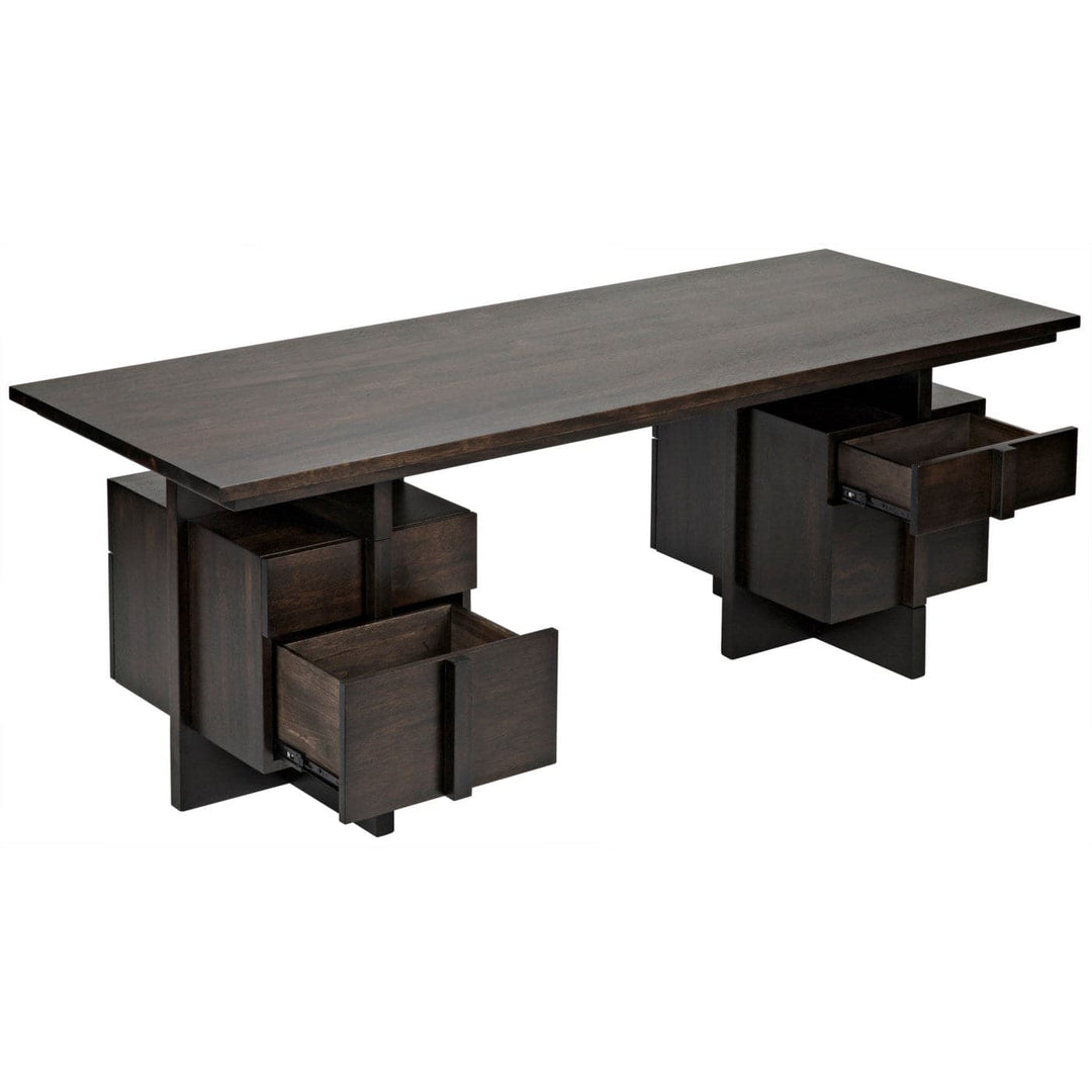 Bridge Desk, Ebony Walnut-Noir-NOIR-GDES180EB-Desks-3-France and Son