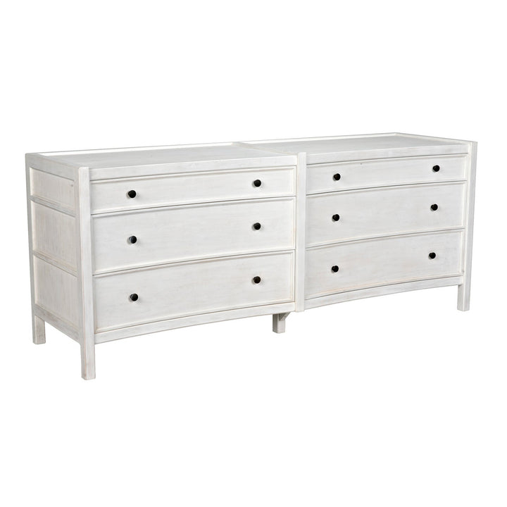 Hampton 6 Drawer Dresser-Noir-NOIR-GDRE241WH-2-DressersWhite-2-France and Son