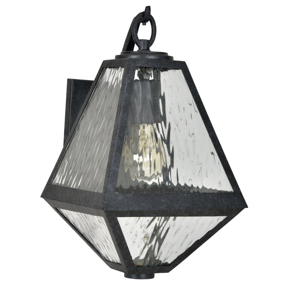 Brian Patrick Flynn Glacier 1 Light Black Charcoal Outdoor Wall Mount-Crystorama Lighting Company-CRYSTO-GLA-9701-WT-BC-Outdoor Wall Sconces-2-France and Son