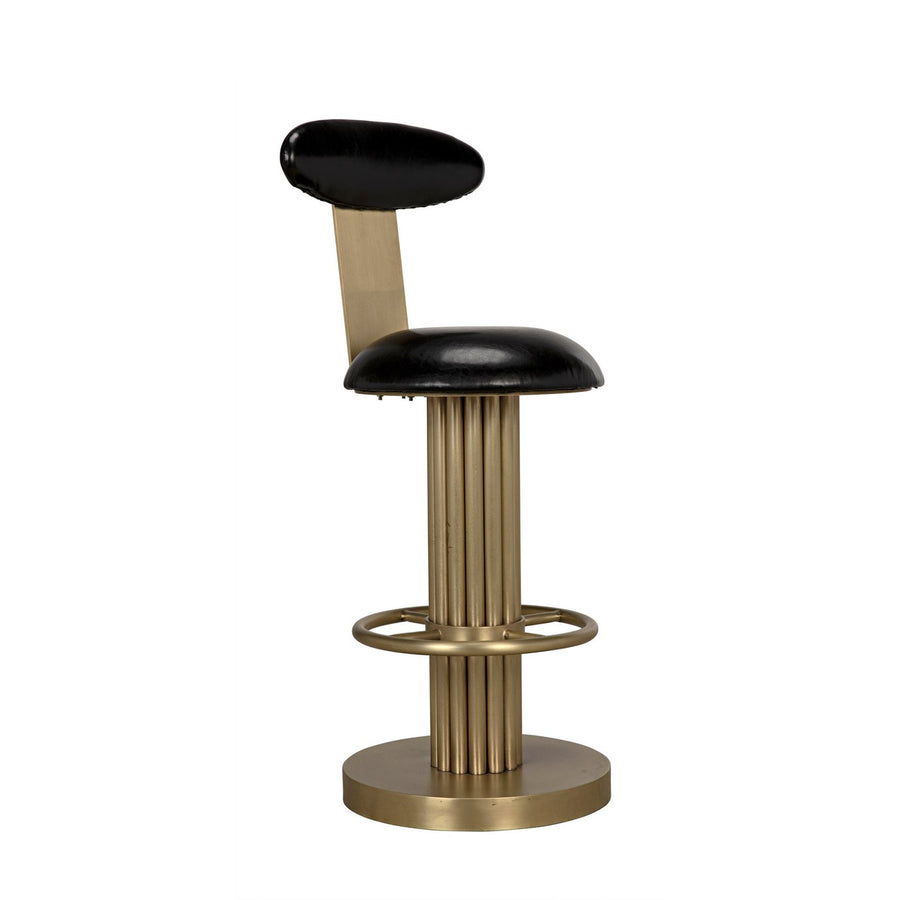 Sedes Counter Stool - Steel with Brass Finish-Noir-NOIR-GSTOOL235MB-S-Stools & Ottomans-1-France and Son