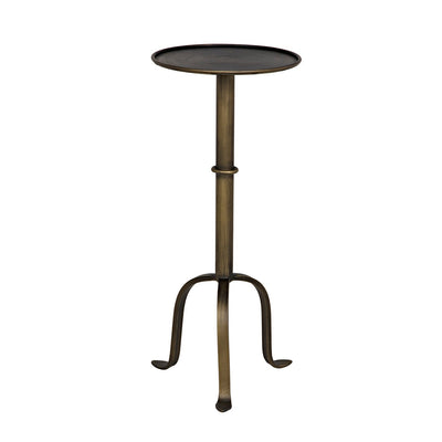 Tini Side Table - Metal With Aged Brass Finish-Noir-NOIR-GTAB303AB-Side Tables-1-France and Son