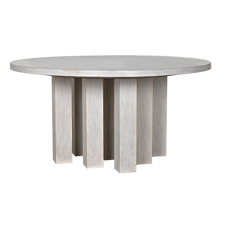 Resistance Dining Table - White Wash-Noir-NOIR-GTAB576WH-Dining Tables-1-France and Son