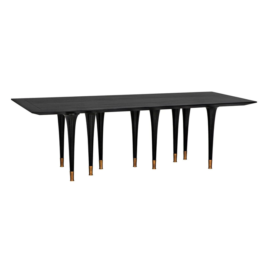 Romeo Dining Table - Hand Rubbed Black-Noir-NOIR-GTAB582HB-Dining Tables-1-France and Son
