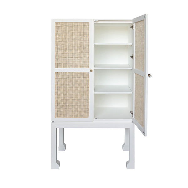 Guthrie Cabinet-Worlds Away-WORLD-GUTHRIE WH-Bookcases & CabinetsWhite-2-France and Son