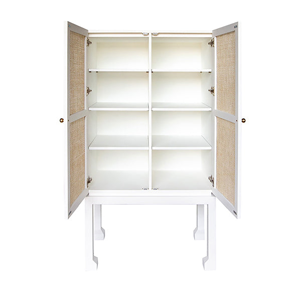 Guthrie Cabinet-Worlds Away-WORLD-GUTHRIE WH-Bookcases & CabinetsWhite-3-France and Son