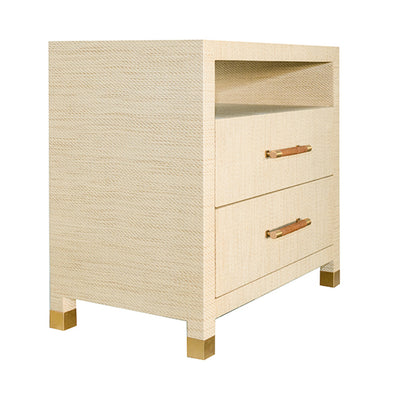 Hancock 2 Drawer Side Table-Worlds Away-WORLD-HANCOCK NAT-Side TablesNatural-3-France and Son