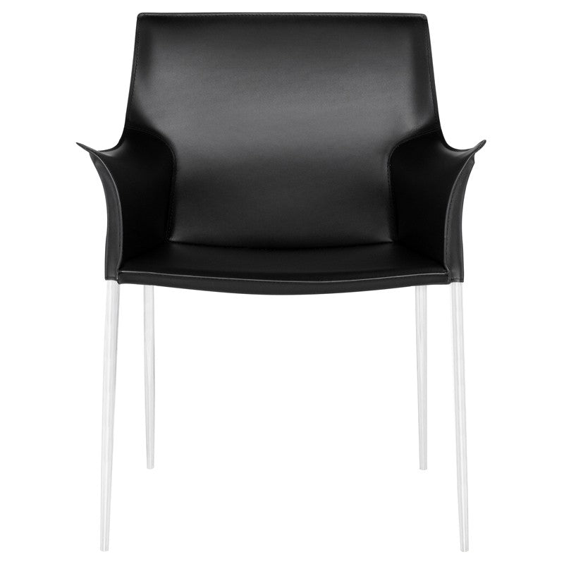 Colter Dining Arm Chair-Nuevo-NUEVO-HGAR398-Dining ChairsBlack-2-France and Son