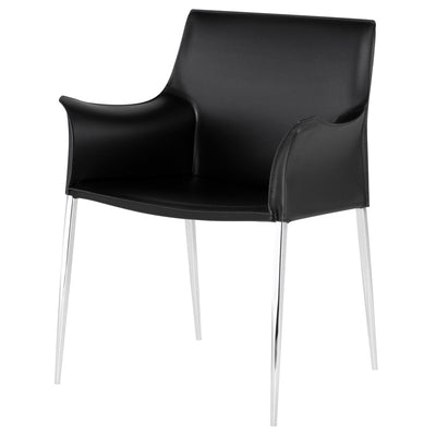 Colter Dining Arm Chair-Nuevo-NUEVO-HGAR398-Dining ChairsBlack-1-France and Son