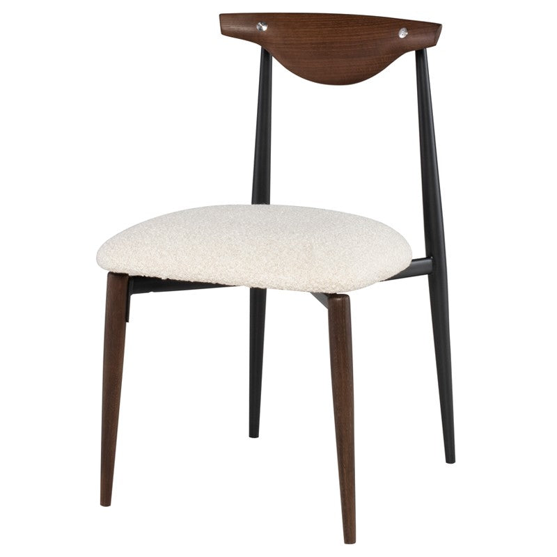 Vicuna Dining Chair by District Eight-Nuevo-NUEVO-HGDA721-Dining ChairsBeige boucle-smoked oak-1-France and Son