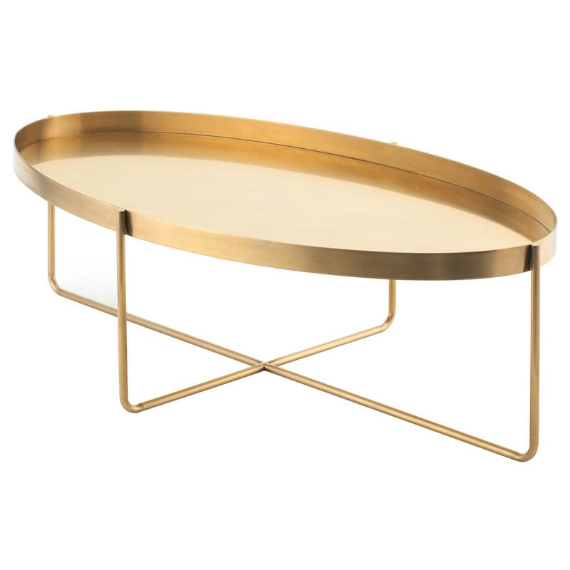 Gaultier Coffee Table-Nuevo-NUEVO-HGDE130-Coffee TablesOval-brushed gold-14-France and Son