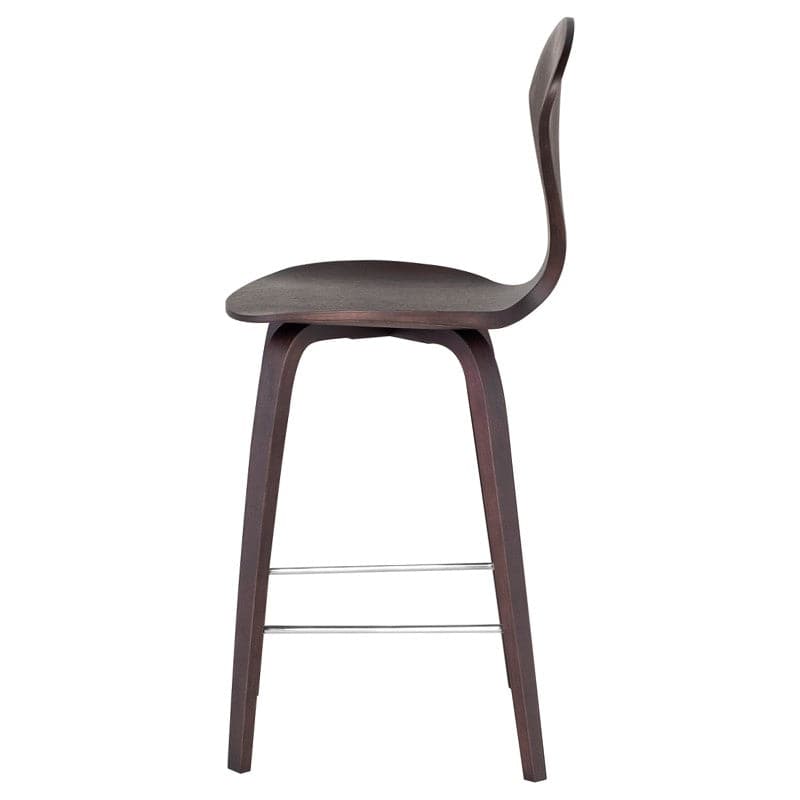 Satine Counter Stool-Nuevo-STOCKR-NUEVO-HGEM356-Bar StoolsWalnut & Silver footrest-18-France and Son