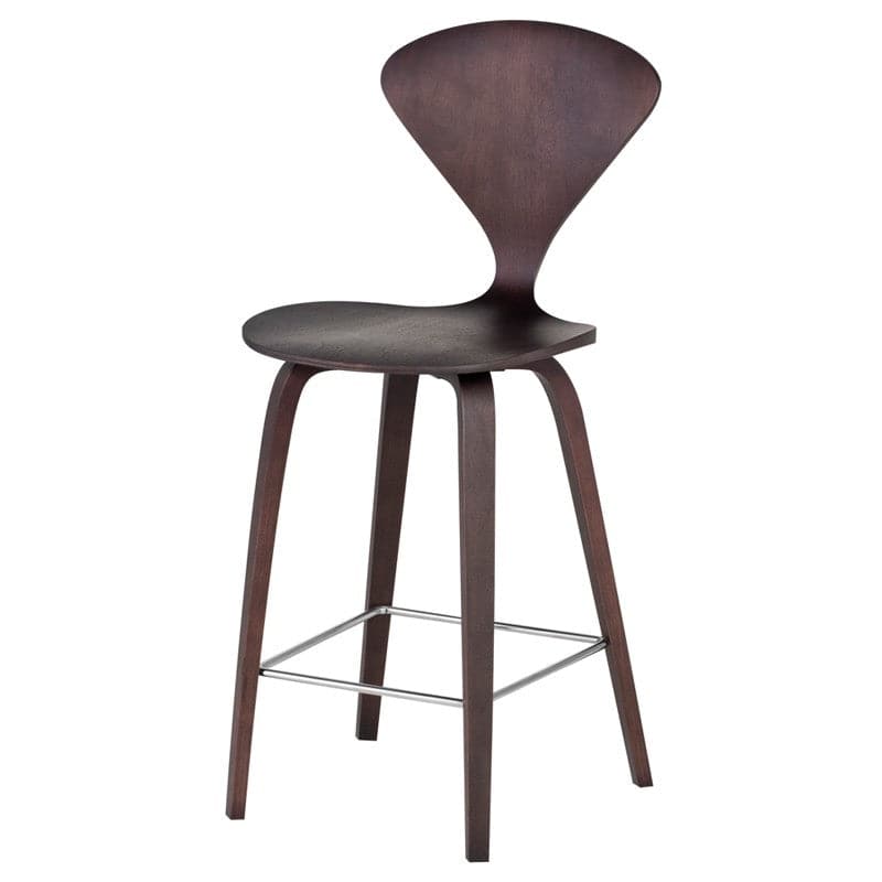 Satine Counter Stool-Nuevo-NUEVO-HGEM355-Bar StoolsDark Walnut & Silver footrest-16-France and Son