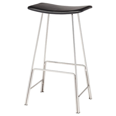 Kirsten Counter Stool-Nuevo-NUEVO-HGEM666-Bar Stoolspolished stainless frame-Black-3-France and Son