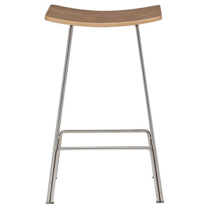 Kirsten Counter Stool-Nuevo-NUEVO-HGEM729-Bar Stoolspolished stainless frame-Walnut-20-France and Son