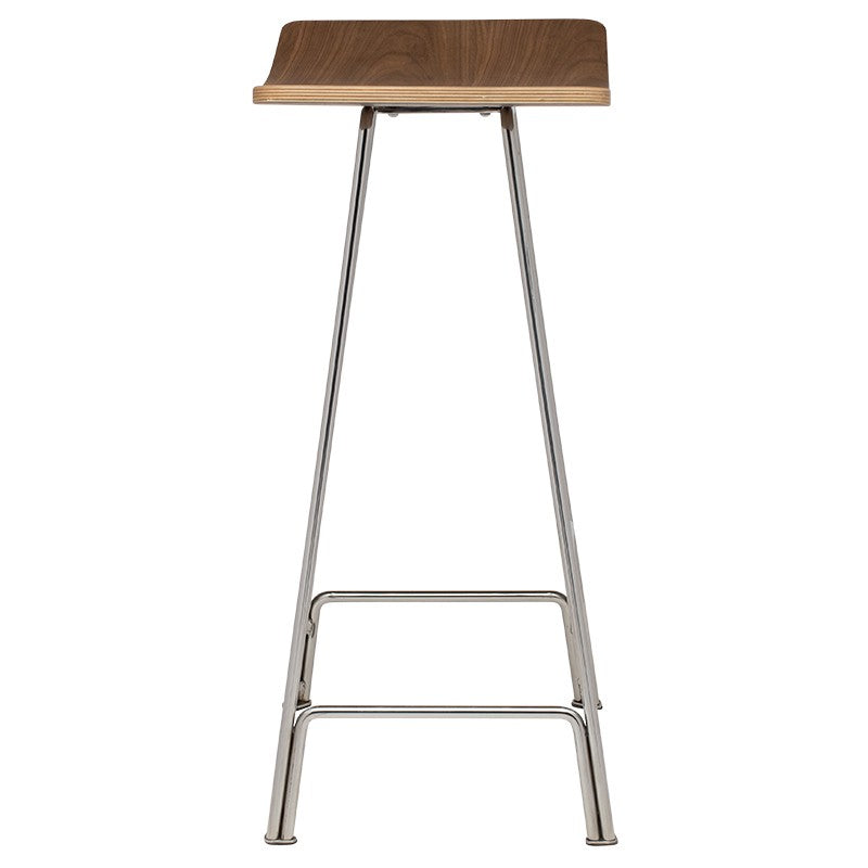 Kirsten Counter Stool-Nuevo-NUEVO-HGEM729-Bar Stoolspolished stainless frame-Walnut-21-France and Son