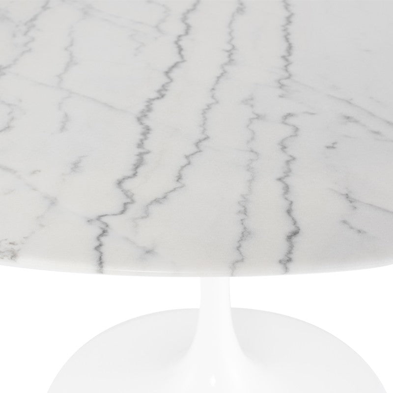 Cal Dining Table-Nuevo-NUEVO-HGEM857-Dining TablesWhite marble-Large-2-France and Son