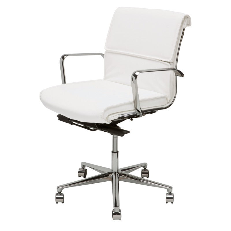 Lucia Office Chair-Nuevo-NUEVO-HGJL287-Task ChairsLow Back-White-6-France and Son