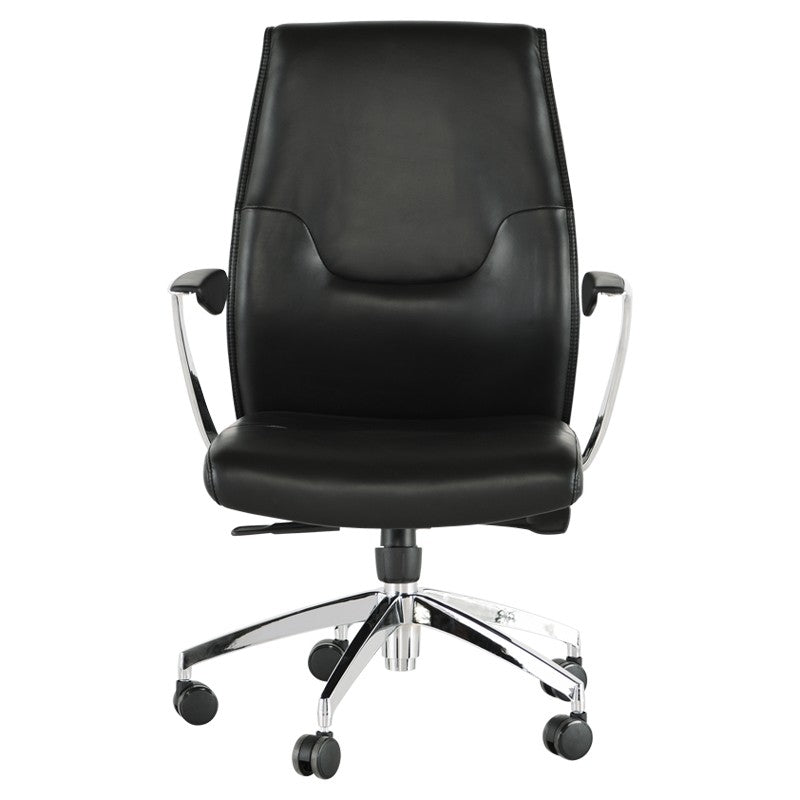 Klause Office Chair-Nuevo-NUEVO-HGJL389-Task Chairsblack naugahyde seat-2-France and Son