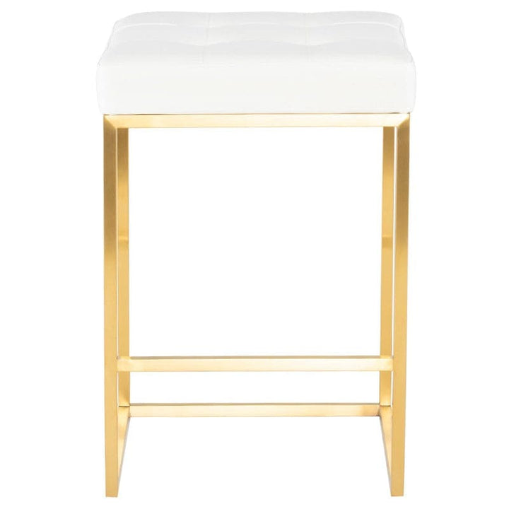 Chi Counter Stool-Nuevo-NUEVO-HGSX495-Bar StoolsTarnished Silver velour & brushed stainless frame-33-France and Son