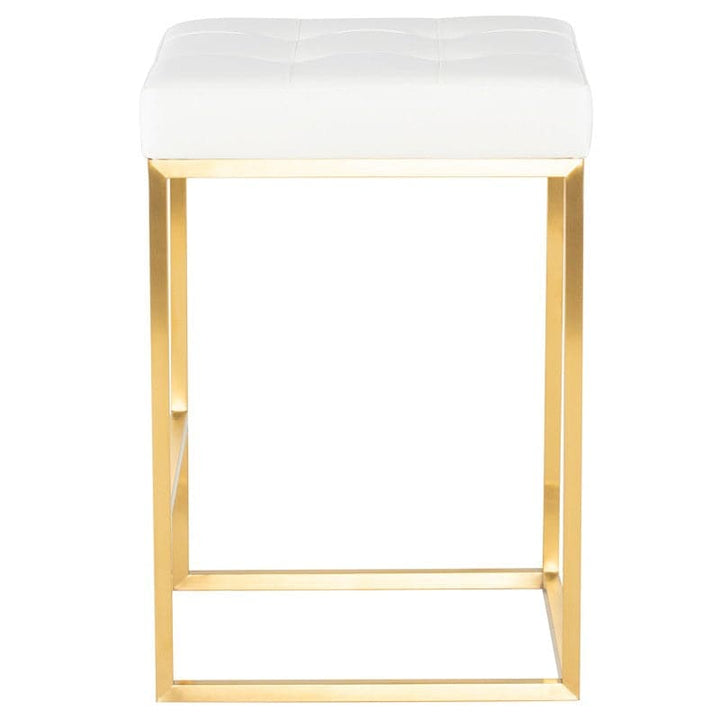 Chi Counter Stool-Nuevo-NUEVO-HGSX495-Bar StoolsTarnished Silver velour & brushed stainless frame-34-France and Son