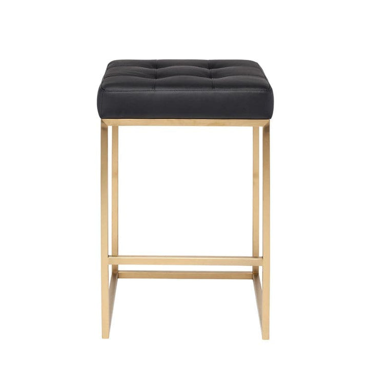 Chi Counter Stool-Nuevo-NUEVO-HGSX495-Bar StoolsTarnished Silver velour & brushed stainless frame-31-France and Son