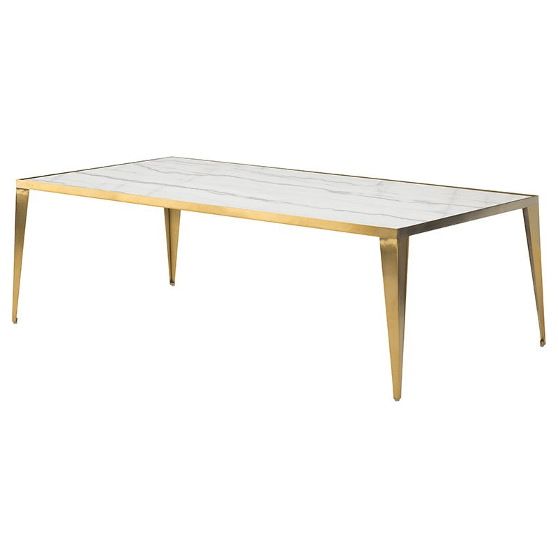 Mink Coffee Table-Nuevo-NUEVO-HGNA138-Coffee Tablesbrushed gold base-White Marble-14-France and Son