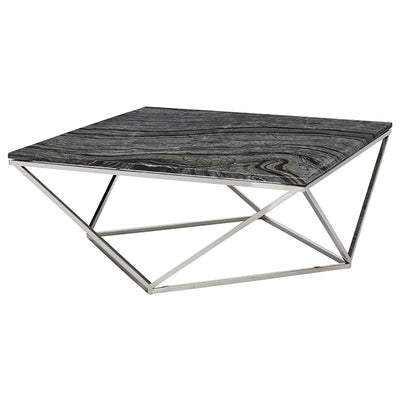 Jasmine Coffee Table-Nuevo-NUEVO-HGTB265-Coffee Tableswhite marble-brushed gold-20-France and Son
