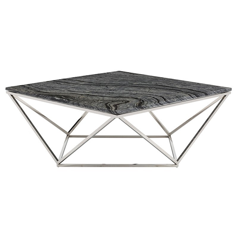Jasmine Coffee Table-Nuevo-NUEVO-HGNA298-Coffee Tablesblack wood vein marble-polished stainless-18-France and Son