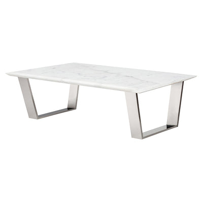 Catrine Coffee Table-Nuevo-NUEVO-HGNA326-Coffee TablesWhite-Polished Stainless Legs-14-France and Son
