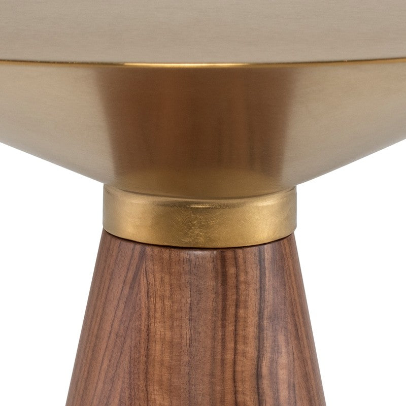 Iris Side Table-Nuevo-NUEVO-HGNA430-Side TablesLarge-brushed gold-walnut veneer-5-France and Son