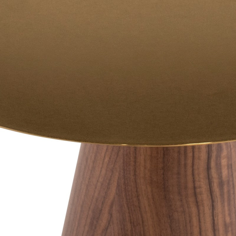Iris Side Table-Nuevo-NUEVO-HGNA430-Side TablesLarge-brushed gold-walnut veneer-6-France and Son