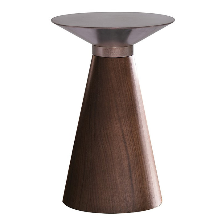 Iris Side Table-Nuevo-NUEVO-HGNA430-Side TablesLarge-brushed gold-walnut veneer-55-France and Son