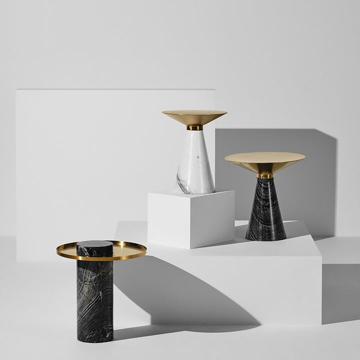 Iris Side Table-Nuevo-NUEVO-HGNA430-Side TablesLarge-brushed gold-walnut veneer-2-France and Son