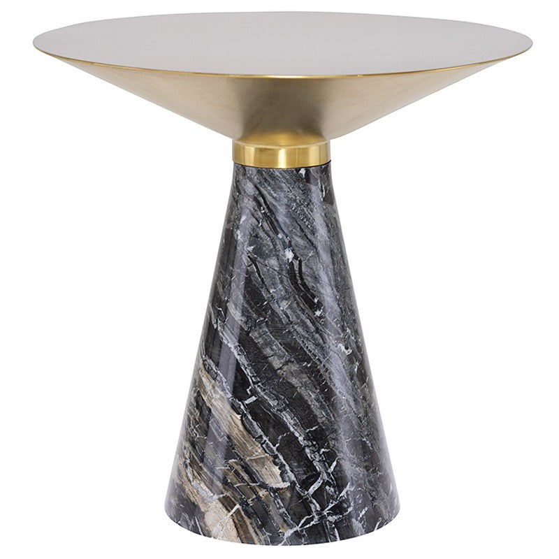 Iris Side Table-Nuevo-NUEVO-HGNA434-Side TablesMedium-brushed gold-black wood vein marble-45-France and Son