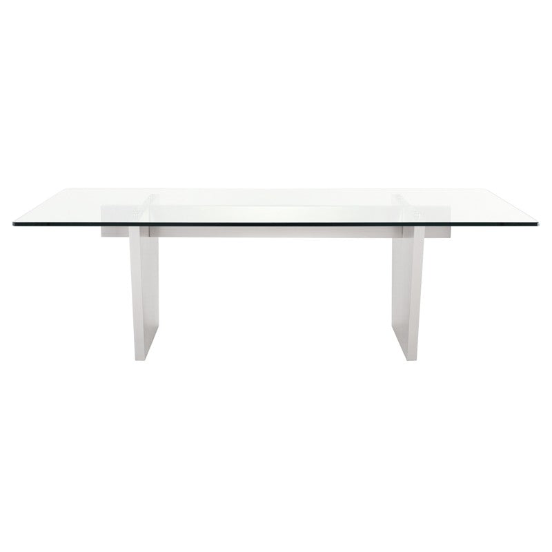 Aiden Dining Table-Nuevo-NUEVO-HGNA437-Dining TablesSilver legs & clear tempered glass top-Medium-3-France and Son