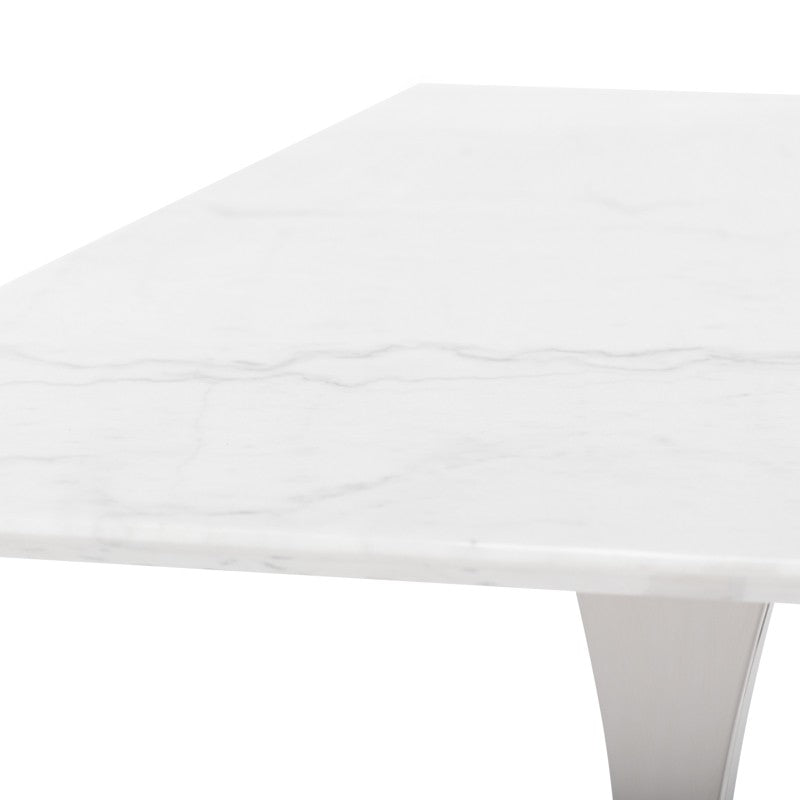 Toulouse Dining Table-Nuevo-NUEVO-HGNA482-Dining TablesSmall-Gold Legs-White-14-France and Son
