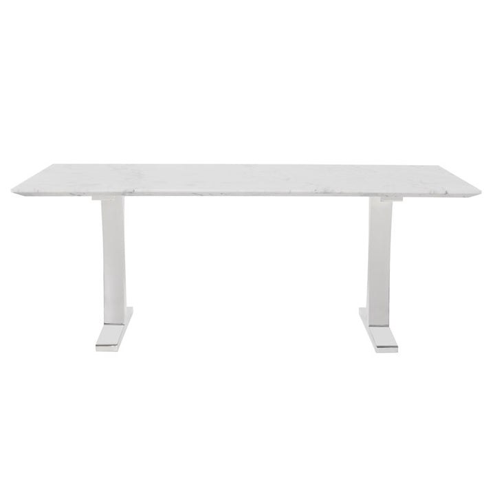 Toulouse Dining Table-Nuevo-NUEVO-HGNA482-Dining TablesSmall-Gold Legs-White-13-France and Son