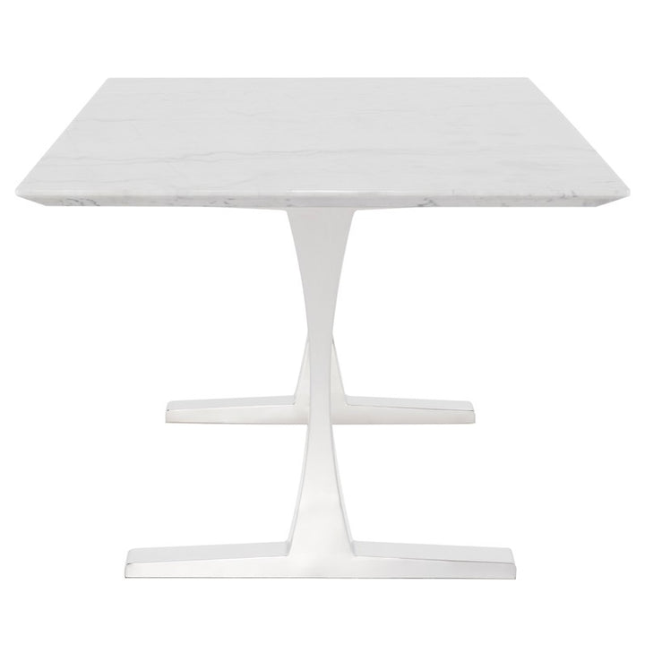 Toulouse Dining Table-Nuevo-NUEVO-HGNA482-Dining TablesSmall-Gold Legs-White-15-France and Son